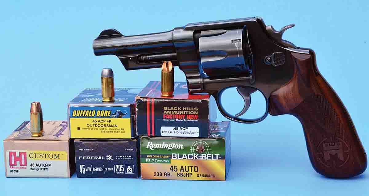 Factory loads performed flawlessly in the Smith & Wesson Model 22-4 chambered in .45 ACP.